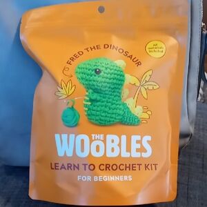 Fred the Dinosaur Crochet Kit - Green and Orange